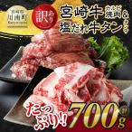 宮崎牛カルビ 塩だれ牛タン タン中 計700g