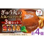 ふるさと納税 ハンバーグ  ぎゅう丸ハンバーグ3種計4個 NCQ010  佐賀県嬉野市