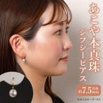 あこや本真珠ぶら下がりジプシーピアス真珠8.5mmK18イエロ…