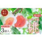 ふるさと納税 桃 極上秀品 食べきりやすい３個入 ［先行予約］［2026年6月下旬頃より順次発送］こだわり農家厳選！［KG1］ 和歌山県印南町