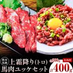 熊本 馬刺し 上霜降り 馬肉ユッケセット 2種類