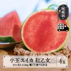 尾花沢産 小玉スイカ 紅乙女 約2~2.5kg×4玉