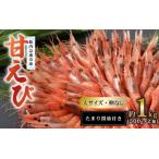 ふるさと納税 新鮮美味! 甘エビ(船凍甘エビ 大サイズ)約1kg おいしいたまり醤油付【えび エビ 海老 甘えび 海鮮 お造り 刺身 おせち 海鮮丼 生.. 福井県美浜町
