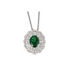 グリーンガーネット 2.12ct ダイヤモンドプラチナペンダント