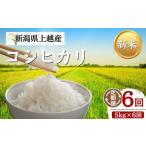 ふるさと納税 【先行予約】令和7年 新米 新潟上越産コシヒカリ 定期便 【6ヶ月連続お届け】5kg×6回 30kg 新潟 米 新潟県 こしひかり 限定 .. 新潟県上越市