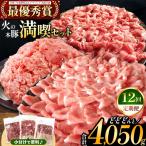火の本豚 満喫セット ロース 切り落とし ミンチ 4050g