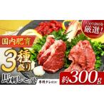 本場 熊本 馬刺し 厳選 3種盛り約300g 50g×6P