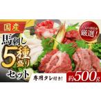 ふるさと納税 本場 熊本 馬刺し 豪華 5種盛り約500g(50g×10P)専用タレ付き | 馬刺 馬刺し 赤身 霜降り 肉 馬肉 お肉 刺身 生肉 熊本県 .. 熊本県玉名市