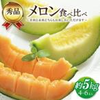 ふるさと納税 SB0667 美味しいメロンの食べ比べ 「秀品 青肉メロン&赤肉メロン」 約5kg(4〜6玉入) 山形県酒田市