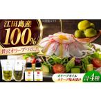 オリーブオイル 50ml×2種&amp;オリーブ塩水漬け2種