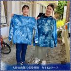 大野山の山麓でリモート藍染体験 布1Kgコース