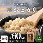 エコ栽培コシヒカリ 玄米10kg 5kg×2袋 計60kg