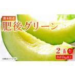ふるさと納税 熊本県産 肥後グリーンメロン 2玉 4L以上(合計4Kg以上) 熊本県八代市