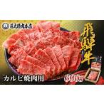 ふるさと納税 【飛騨牛】カルビ焼肉600g 岐阜県産 黒毛和牛 BBQ 贈り物にも【配送不可地域：離島】【1046750】 岐阜県養老町