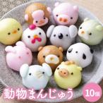 ふるさと納税 お菓子処ひろせ 動物まんじゅう10個入り【饅頭 こし餡 どうぶつ かわいい スイーツ 和菓子 セット 専用箱入り お土産 プレゼント .. 茨城県水戸市