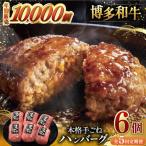 博多和牛100% 本格 手ごね ハンバーグ 6個