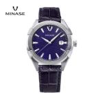 ふるさと納税 MINASE時計 Uruga42 クロコベルトタイプ（UG03-LDNNBL-SSD） 腕時計 腕時計 【協和精工株式会社】[F11932] 秋田県湯沢市