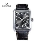 ふるさと納税 MINASE時計 SEVEN WINDOWS クロコレザータイプ（VM15-LDBNGY-SSD） 腕時計 腕時計 【協和精工株式会社】[F11918] 秋田県湯沢市