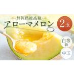 産高級 アローマメロン 白等級 中玉2玉 約1.3kg以上×中玉2玉