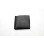 財布 二つ折り 二つ折り財布 猪革 手縫い 黒