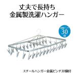 ハンガー スチール金属ピンチ 30個付 洗濯ハンガー