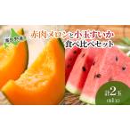 ふるさと納税 2025年先行受付 メロン スイカ 富良野の旨さ 赤肉メロン と 小玉すいか セット 各1玉 北海道 ふらの めろん すいか 西瓜 甘い ジ.. 北海道富良野市