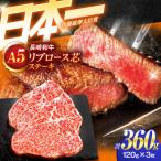 牛肉ステーキ A5 リブロース芯ステーキ 120g×3枚
