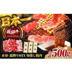 飛騨牛赤身 霜降りMIX切落し焼肉500g