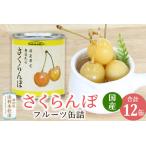 ふるさと納税 Sanuki フルーツ缶詰 さくらんぼ 12缶セット 国産果実 非常食 保存食 業務用 秋田県由利本荘市