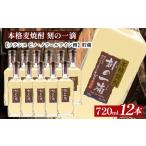 本格麦焼酎 刻の一滴 貯蔵 25度 720ml×12本