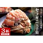 ふるさと納税 カニ セコガニ/セコガニ玉手箱 3個セット カニ かに 蟹 カニ セイコガニ せこがに コッペガニ 甲羅盛り 甲羅 内子 外子 京都府京丹後市