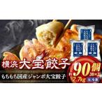 ふるさと納税 全て国産食材、銘柄豚使用!肉汁あふれる!【横浜大宝餃子】もちもち国産ジャンボ大宝餃子90個(30個×3)老舗餃子メーカー .. 神奈川県横浜市