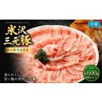 米沢三元豚 ロース スライス 約600g