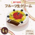 日時指定可 フルーツ生クリームケーキ 4号