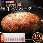 秋田牛100% 生ハンバーグ 190g×10個
