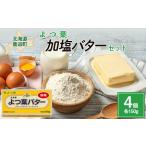 ふるさと納税 よつ葉加塩バター4個セット SKA025 | バター 北海道鹿追町
