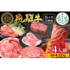 東 飛騨牛 定期便 全6回 約4.22kg