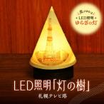 炎がゆれるLED照明 雪を被った樹木 ゆらぎの灯
