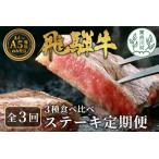 飛騨牛 ステーキ定期便 全3回 計約1.5kg