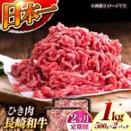 長崎和牛 黒毛和牛100%ひき肉 毎月500g×2
