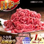長崎和牛 黒毛和牛100%ひき肉 毎月500g×2