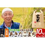ふるさと納税 《令和7年産》忠さん農園 作り手の顔が見えるお米 秋田県横手市産 あきたこまち 玄米 10kg（5kg×2袋） 秋田県横手市