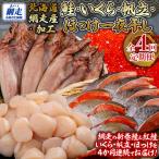 全4回 定期便 鮭 イクラ ホタテ ホッケ 4か月連続