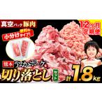 豚肉 うまかポーク 切り落とし 1.8kg