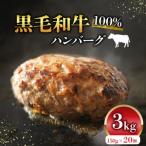 ショッピングふるさと納税 ハンバーグ ふるさと納税 【 黒毛和牛 100% 】 ハンバーグ 150g×20個 [ハンバーグ牛肉100％] 大阪府松原市