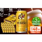 ふるさと納税 【全2回定期便】サッポロ ヱビスビール 350ml×24缶 合計48缶 /ビール ビール ビール ビール ビール ビール/ 日田市 / 株式.. 大分県日田市