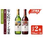 ふるさと納税 安心院ワイン 奏果セット ナイアガラ/マスカット・ベーリーA (720ml×2本) 酒 お酒 ワイン ぶどう 葡萄 飲み比べ 【時枝酒店】.. 大分県宇佐市