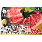ふるさと納税 石垣島産 黒毛和牛 新里牛 あっさり赤身ローストビーフ用ブロック(希少!カメノコ)(500g×1)500g ローストビーフ ステーキ.. 沖縄県石垣市