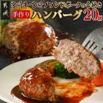 宮崎牛 宮崎ブランドポークの合挽き手作りハンバーグ20個