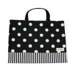 fu.... налог сделано в Японии популярный сумка для занятий чёрный земля полька-дот × полоса [1573009] Gifu префектура .. блок 